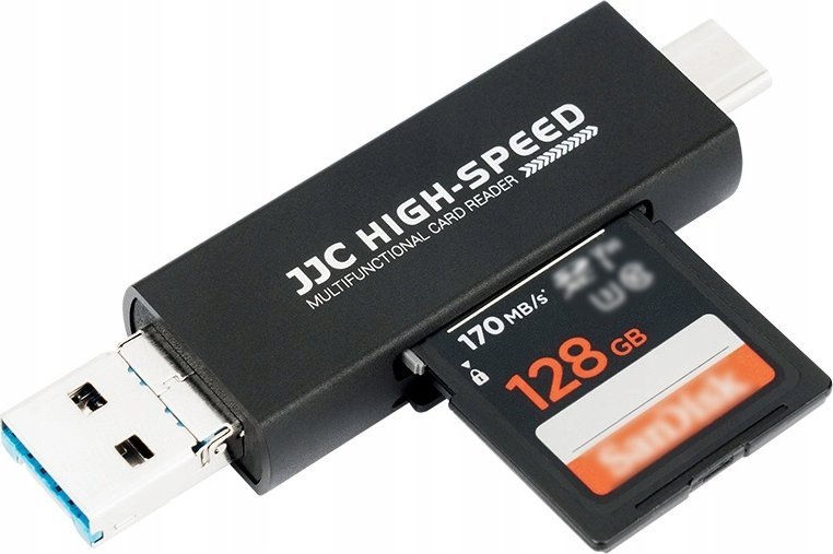 Читач на картички JJC CR UCL1, USB, компактен, црн