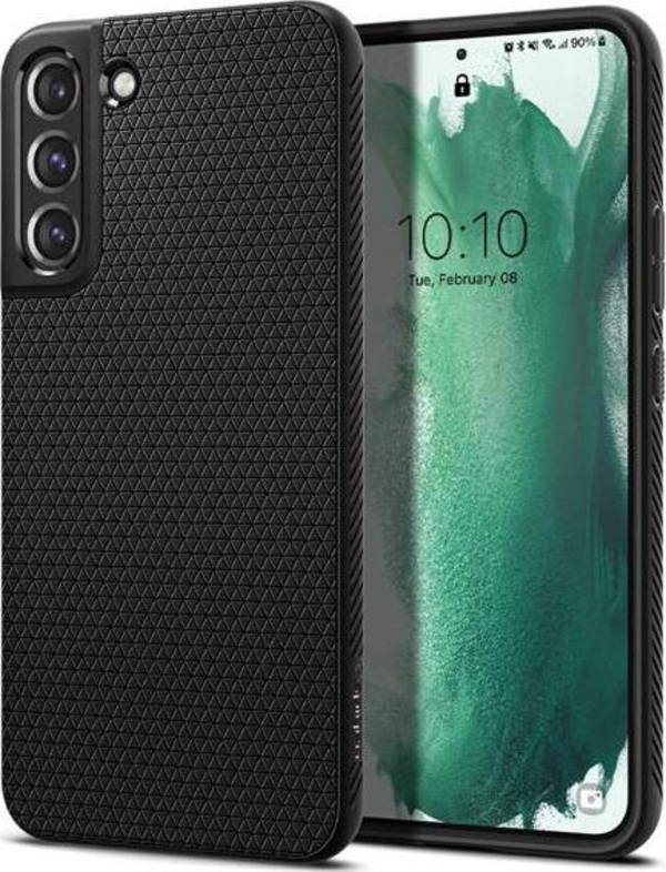 Футрола за телефон Spigen Liquid Air за Samsung Galaxy S22 Plus, флексибилна TPU, заштита од удари, мат црна