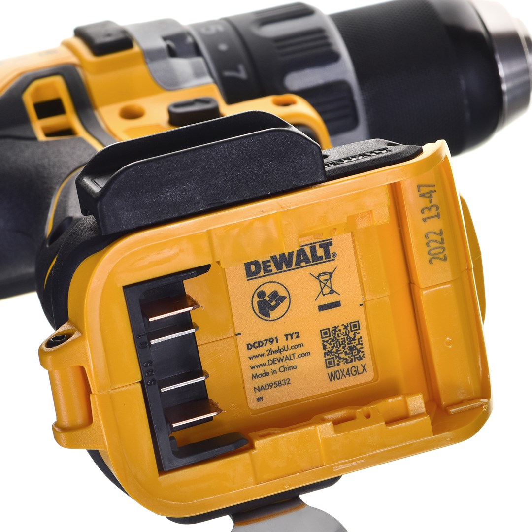 Stërvitëse pa kabllo DeWalt XR DCD791P2, 18V, Li Ion, e verdhë