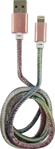 Kabllo USB LC-Power 31331D, USB A në Lightning, 1 m, shumëngjyrëshe