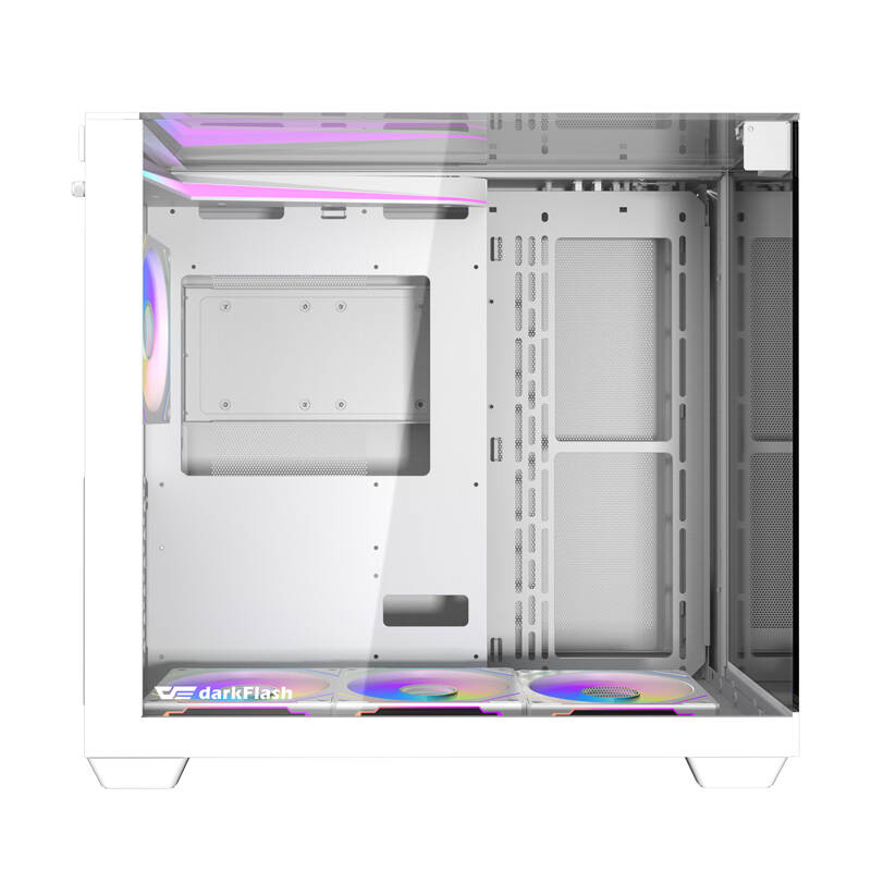 Kuti kompjuteri DarkFlash TH285, ATX Cube, ARGB, e bardhë