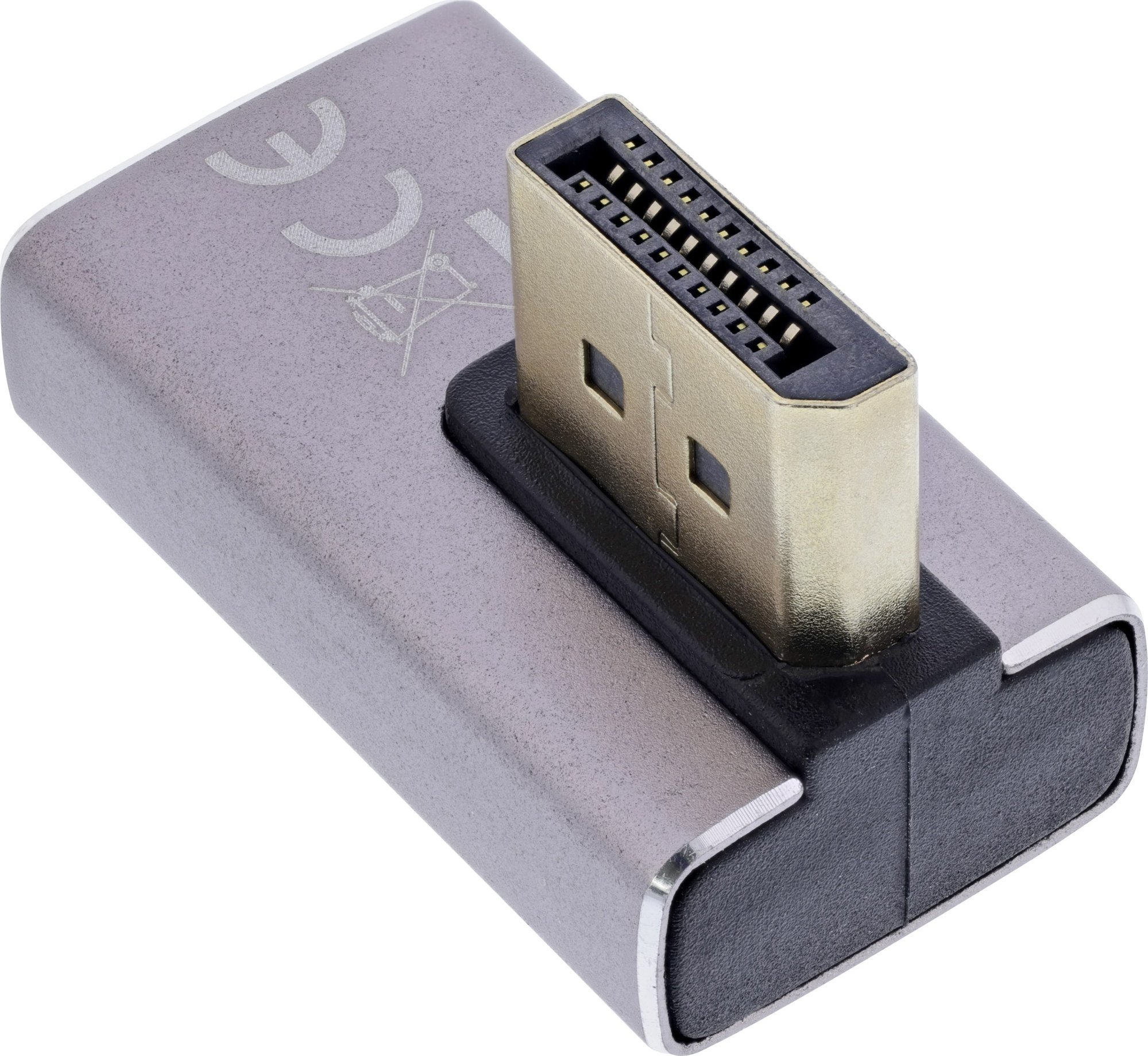 Adapter DisplayPort InLine 1.4, prizë në fishë, 8K UHD, i zi