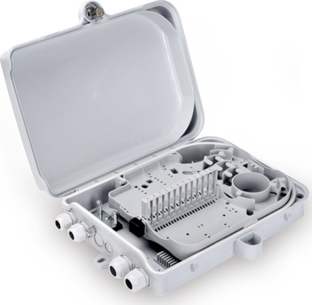 Kuti shpërndarëse fibrash optike Digitus FTTH Outdoor, 24 porta LC duplex SC simplex, gri