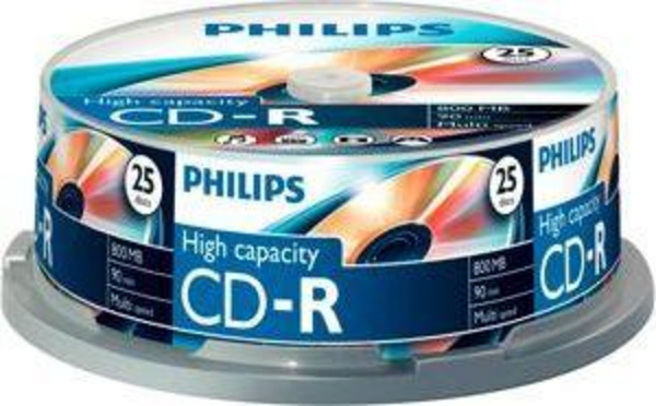 Disk CD R Philips CR8D8NB25/00, 800MB, 40x, set 25 copë