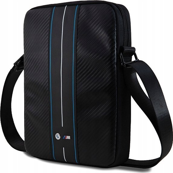 Çantë tablet BMW M Series Carbon Blue Stripes, 9-10", najlon, e zezë