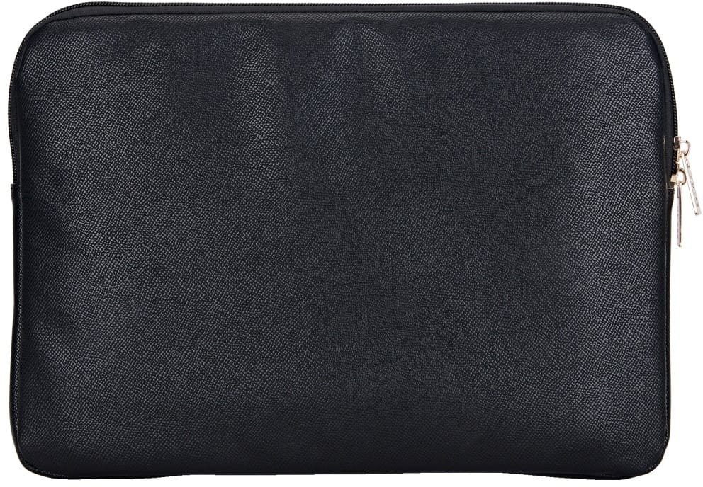 Futrollë laptopi Guess PU Grained Triangle Logo, 14", e zezë