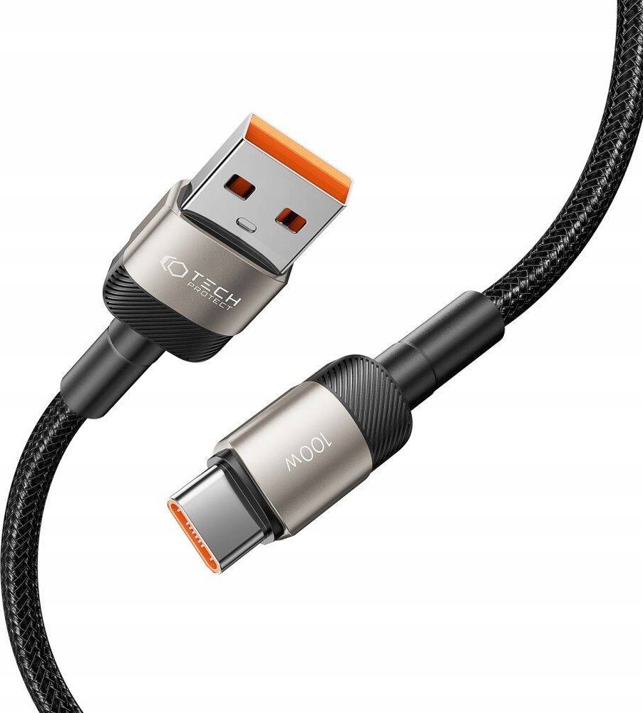 Kabëll USB C Tech-Protect UltraBoost Evo, 200cm, 100W 5A, titanium