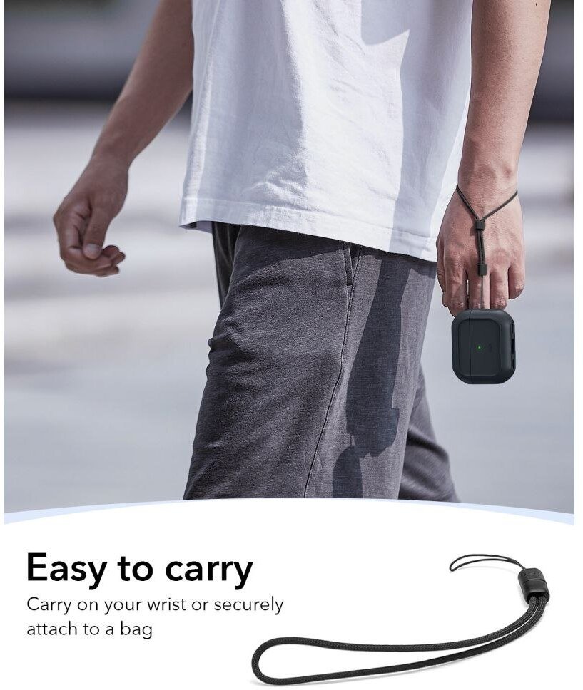 Kapsë mbrojtëse ESR Orbit Hybrid HaloLock për AirPods Pro 3, me MagSafe, me kapak magnetik, e zezë