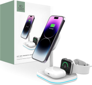 Karikues wireless Tech-Protect QI15W-A27 3in1 MagSafe, 15W, me LED, i zi