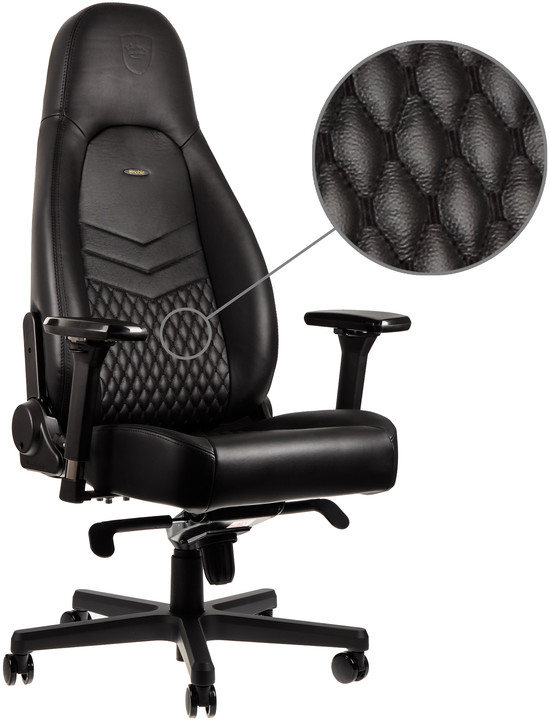 Karrige Noblechairs ICON Real Leather, e zezë