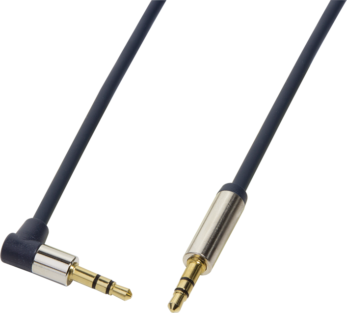 Kabllo audio LogiLink CA11050, Jack 3.5mm në Jack 3.5mm, 0.5m, blu
