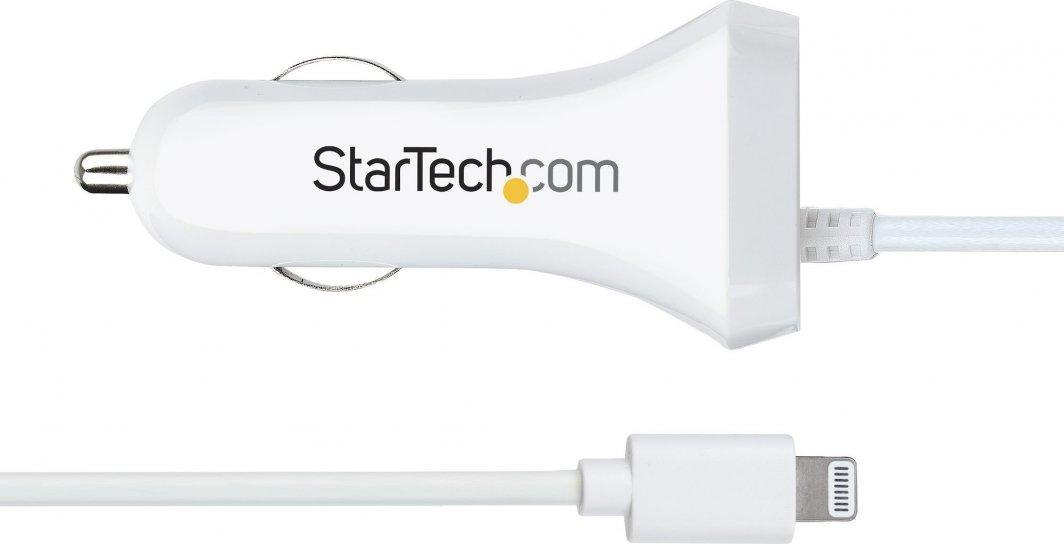 Karikues veture StarTech.com, Lightning 1m, 12W, 2 porta USB, i bardhë