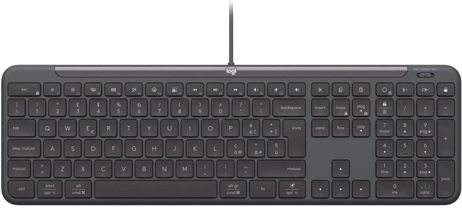 Tastierë Logitech Signature Slim Wired K620, USB C, për biznes, grafit
