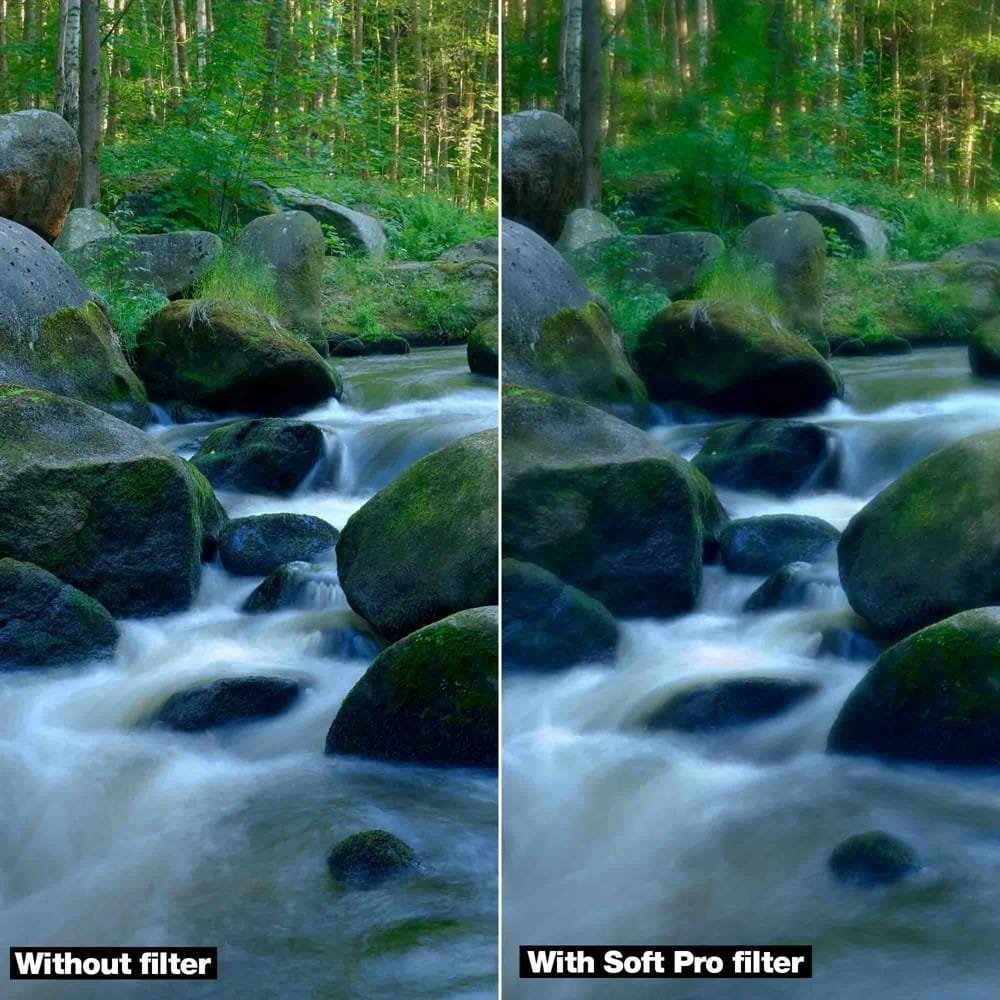 Filter fotografik B+W Basic Soft Pro, 67mm, efekt mjegullim i butë, transparent