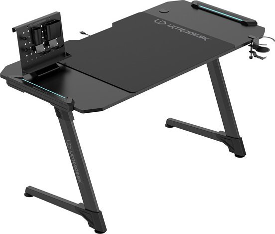 Tavolinë gaming Ultradesk Space XXL, 154 cm, LED, e zezë