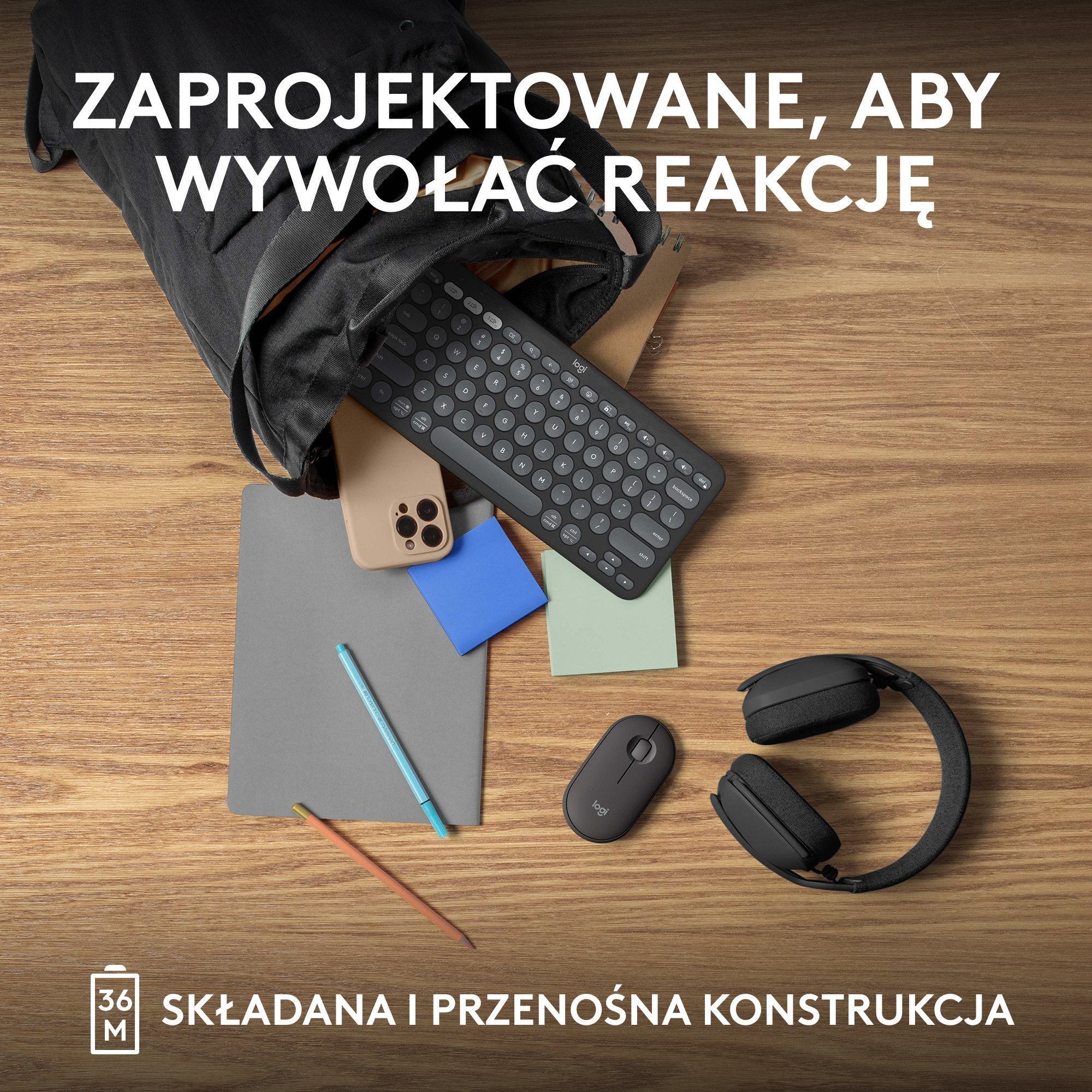 Set tastierë dhe webkamera Logitech Pebble Keys 2 K380s + Brio 100, wireless, Full HD 1080p, gri