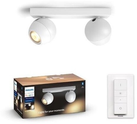 Dritë Philips Hue White Ambiance Buckram BT 50472/31 / P6, me telekomandë, e bardhë