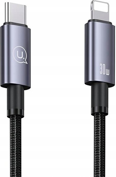Kabllo karikimi Usams SJ662 USB C në Lightning, 30W, 1.2m, çelik