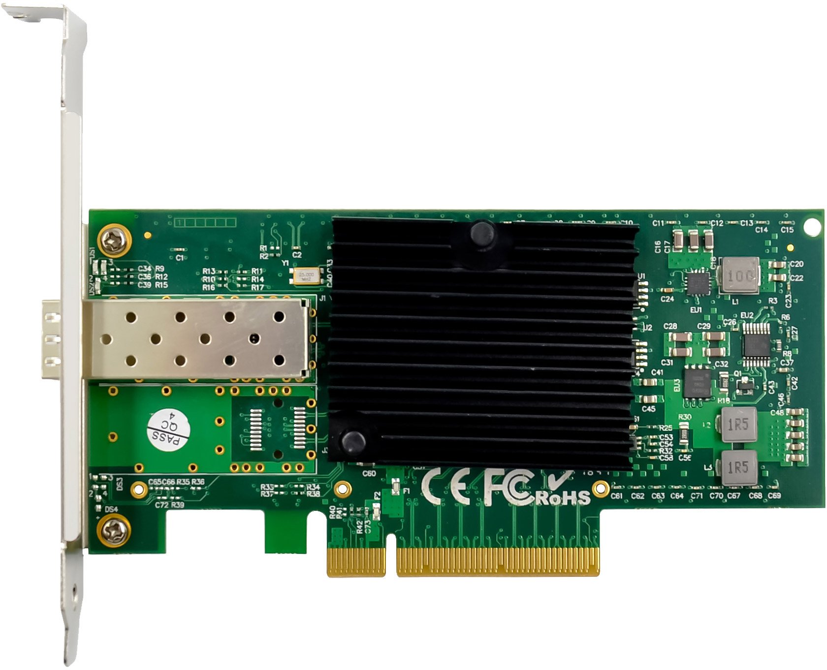 Kartë rrjeti InLine 10 Gigabit, 1x SFP+, PCIe x8, e zezë