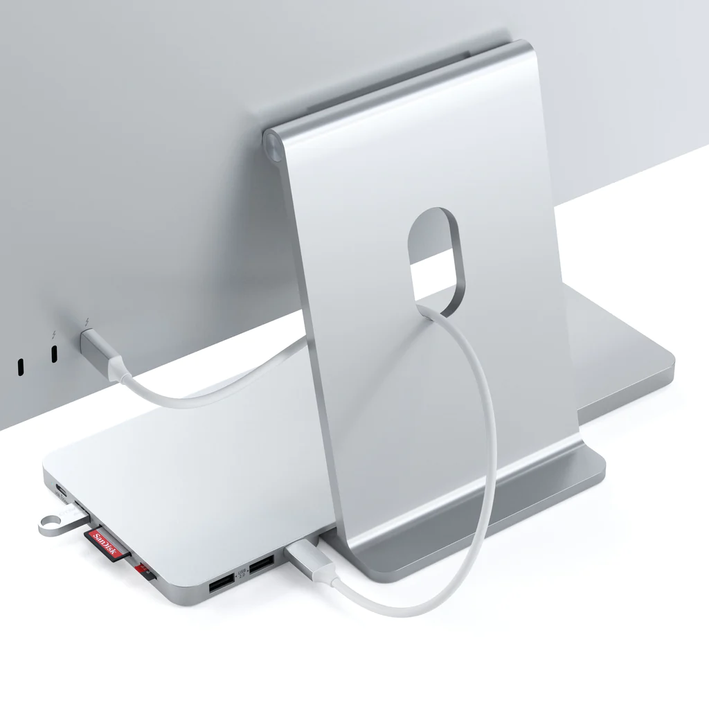 Docking station Satechi Slim USB-C për Apple iMac 24", i argjendtë