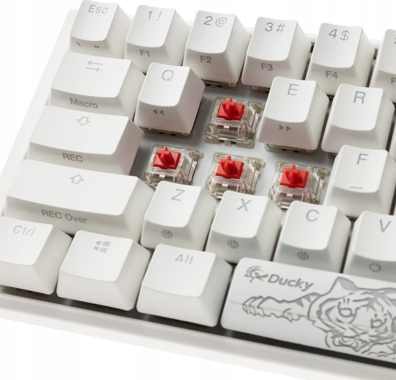 Tastierë mekanike Ducky One 3 Mini, Cherry MX Red, e bardhë