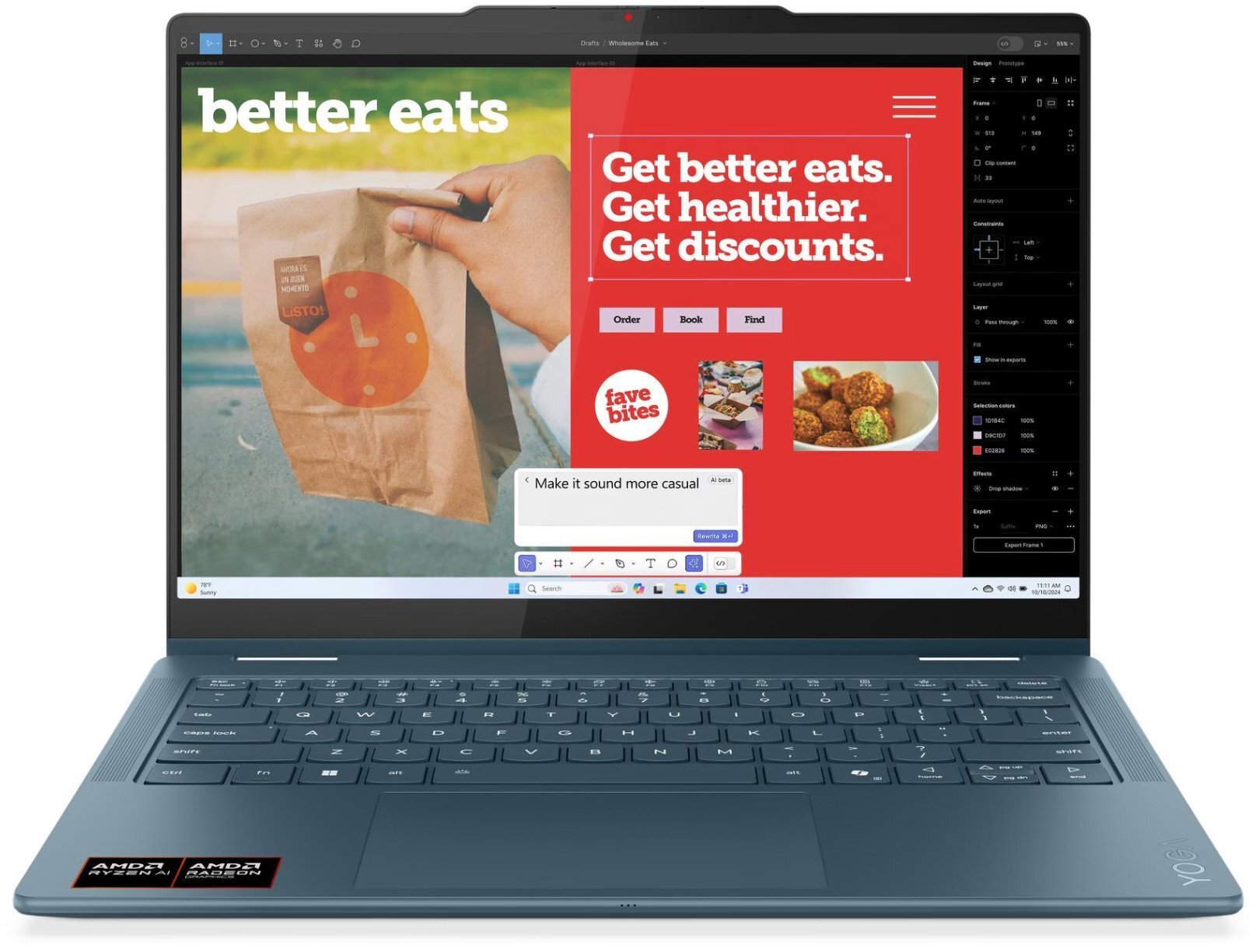 Laptop Lenovo Yoga 7 2-in-1 14AKP10, 14", Ryzen AI 5 340, 16GB, 512GB, i kaltër
