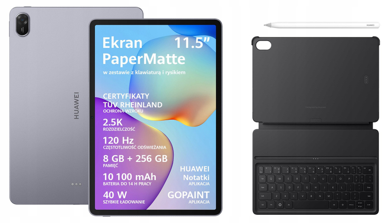 Tablet Huawei MatePad 11.5" 2025, 8GB 256GB WiFi, me tastierë dhe stylus, gri