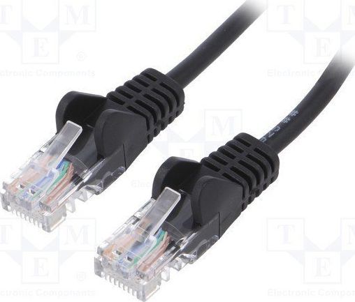 Goobay 95255 Мрежен Кабел, Црн, 0.25 m, Cat6 U/UTP