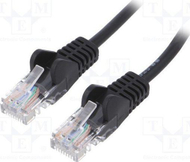 Goobay 95255 Мрежен Кабел, Црн, 0.25 m, Cat6 U/UTP