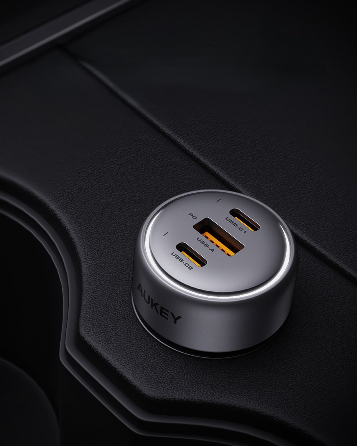 Karikues veture Aukey Pathfinder, 66W, me ekran LED, i zi gri