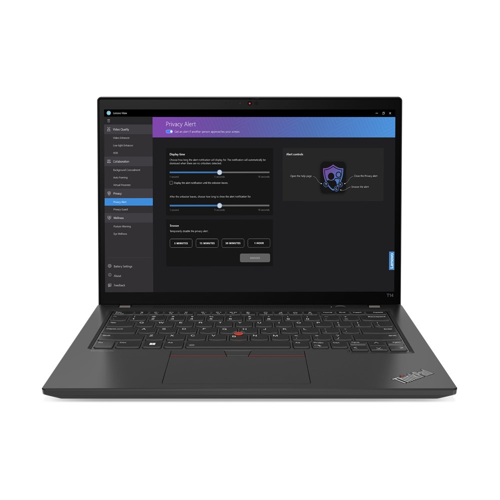 Лаптоп Lenovo ThinkPad T14, 14", Intel i7-1355U, 16 GB RAM, 1 TB SSD, црн