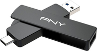 USB flash PNY Duo Link V3, 2TB, USB 3.2 Gen 2 Type C dhe Type A, i zi