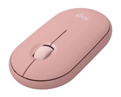 Logitech Pebble Mouse 2 M350s - mouse - Bluetooth 5.2 LE - tonal rose