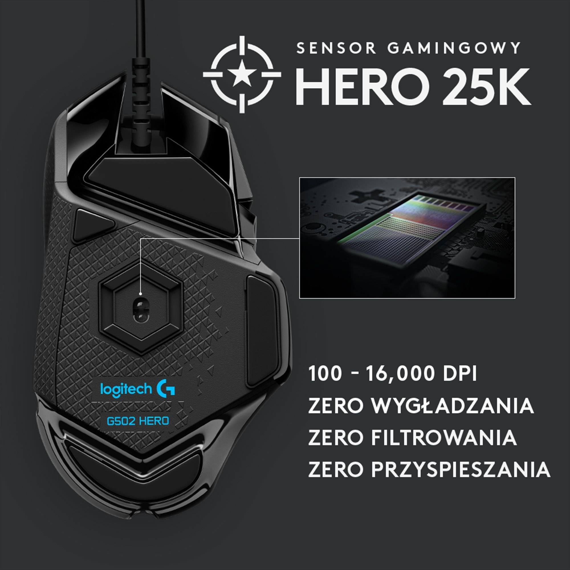 Set gaming Logitech G502 Hero Mouse dhe G Pro X, sensor HERO, mikrofoni BLUE VO!CE, i zi 4
