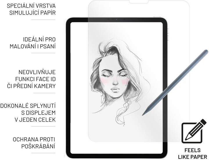 Xham mbrojtës FIXED PaperGlass për Apple iPad Pro 11" (2018/2020/2021/2022), transparent