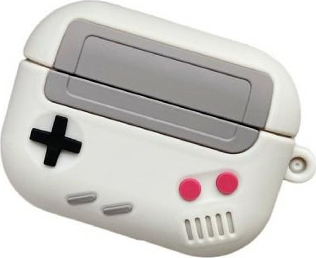 Mbulesë Beline Gamer për AirPods Pro, silikon, me karabinë, gri