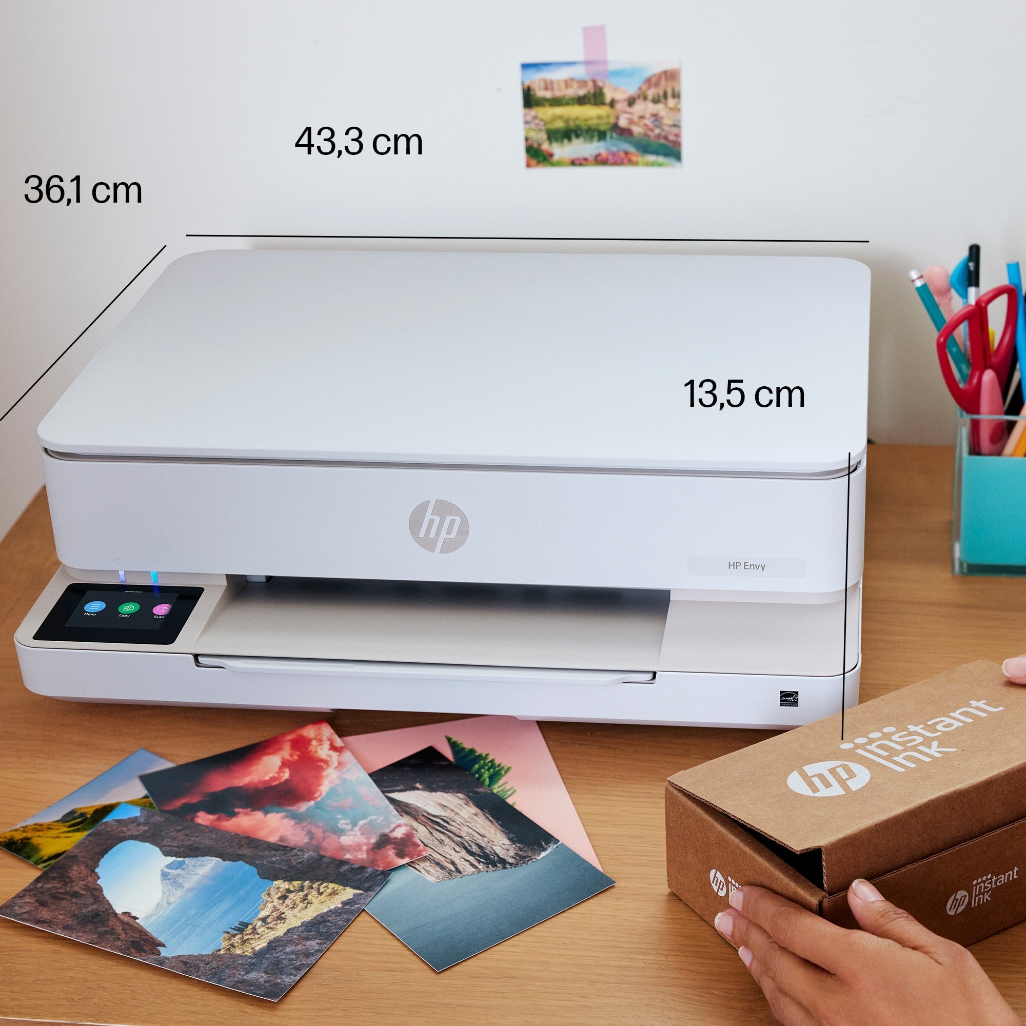 Мултифункционален печатач HP ENVY 6122e All in One, инкџет, Wi Fi, бел