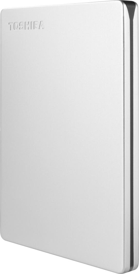Hard disk i jashtëm Toshiba Canvio Slim, 1TB, USB 3.0, argjendtë