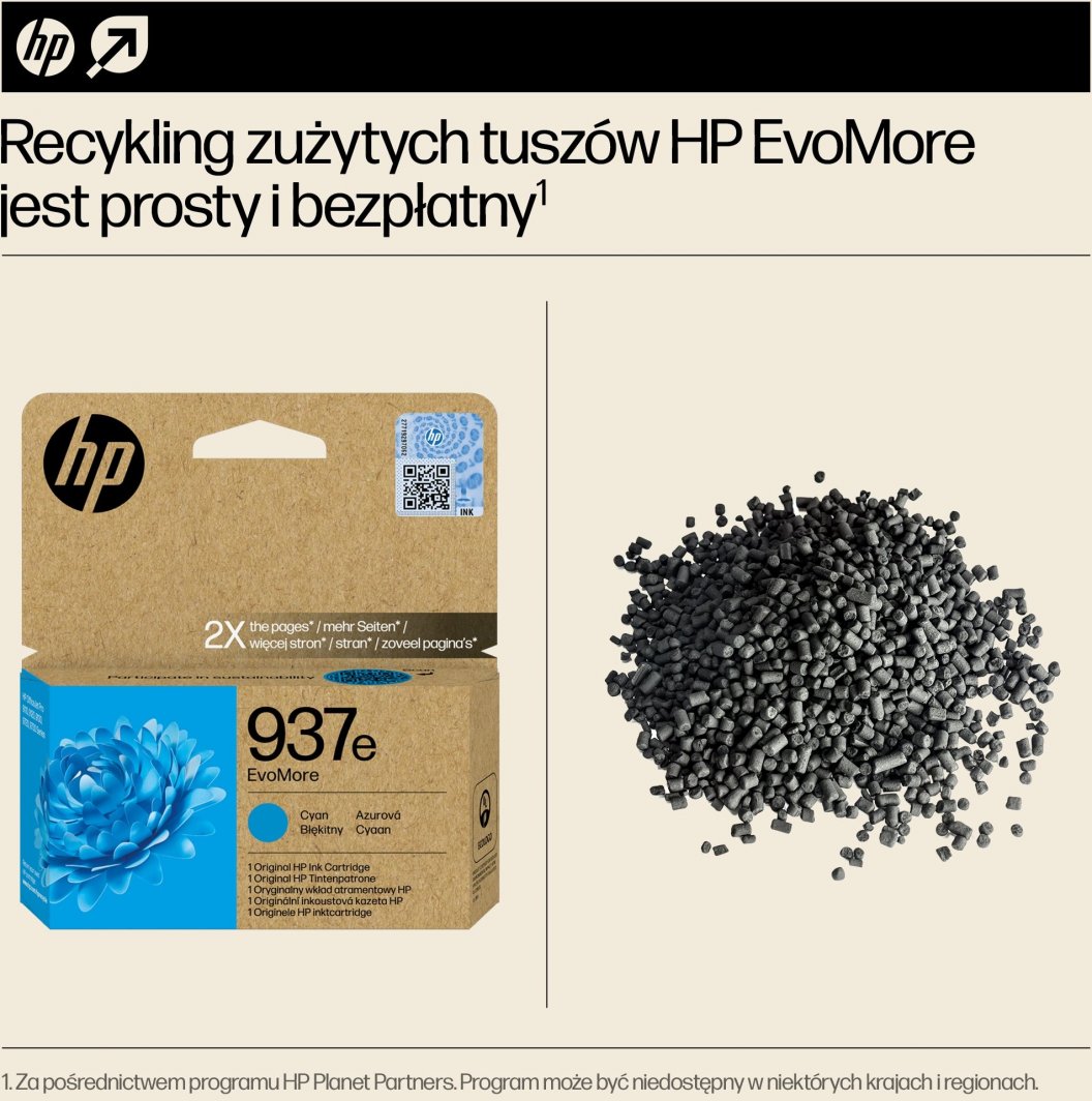 Ngjyrë HP INC Atrament HP 937e EvoMore, e kaltër