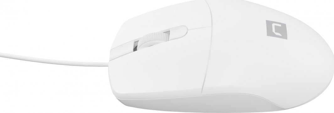 Maus Natec Ruff, me kabllo, USB, i bardhë