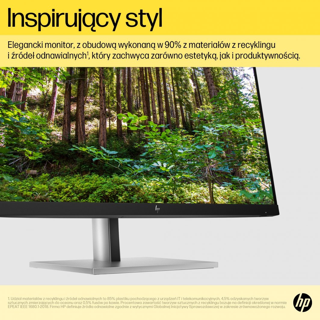 Monitor HP E24q G5, 23.8", 2560 x 1440 (WQHD), 75Hz, i zi / i argjendtë