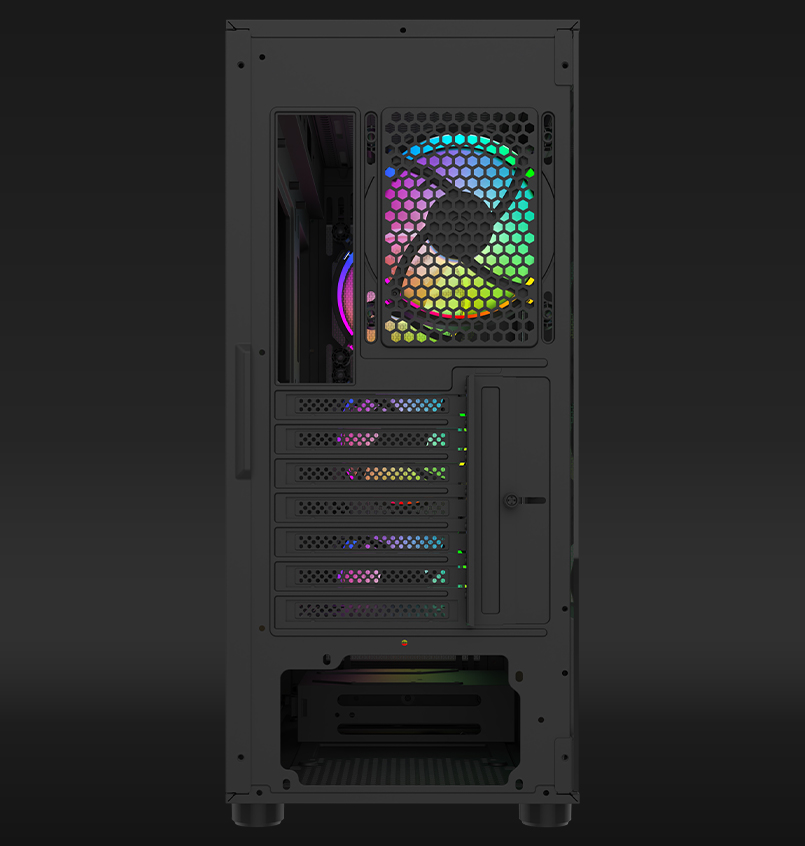 Kuti kompjuterike gaming WEZEN Pro, ATX, 4x 120mm RGB, e zezë