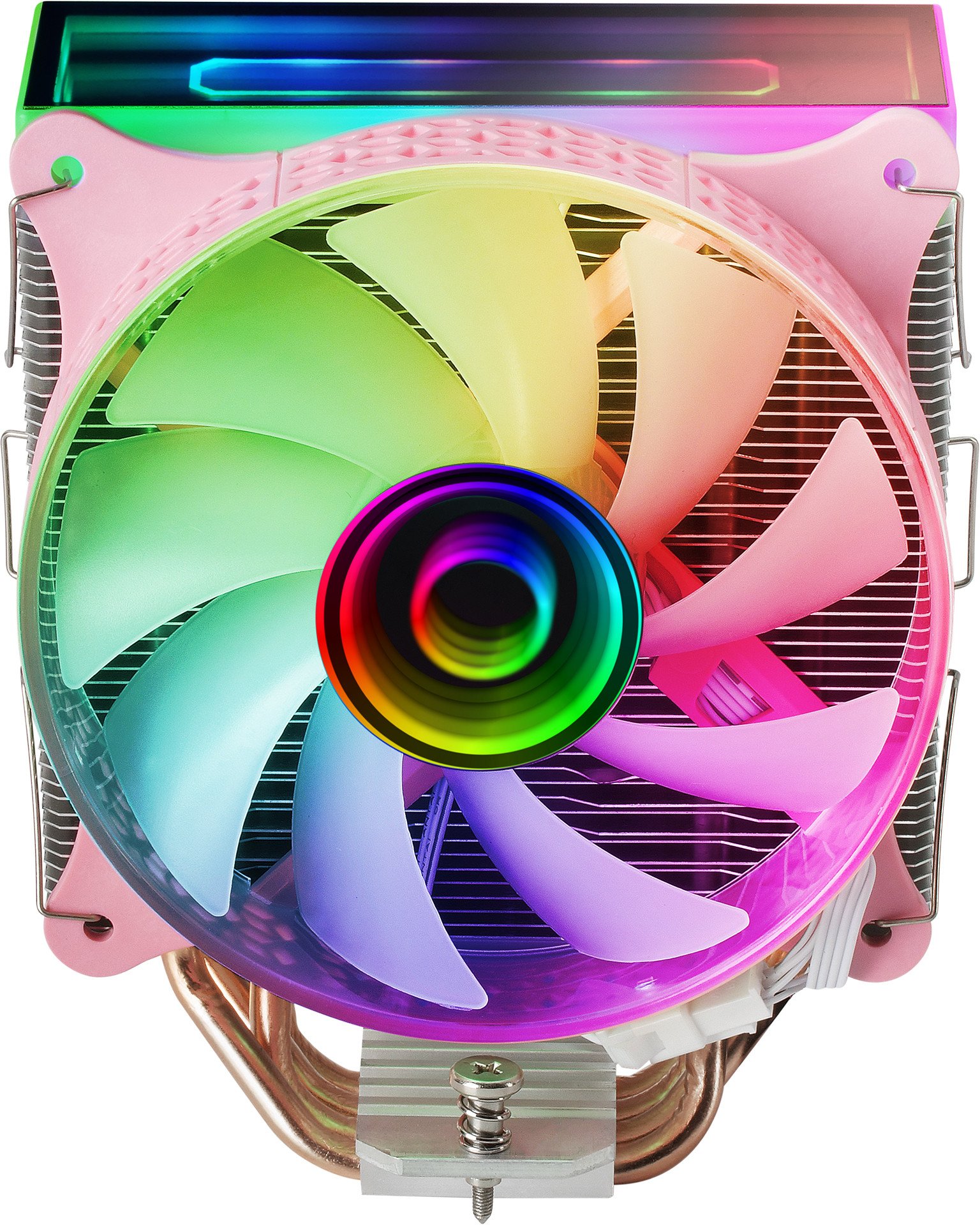 Ftohës CPU Mars Gaming MCPU-VR, Double Infinity Mirror, 4 heatpipes, rozë