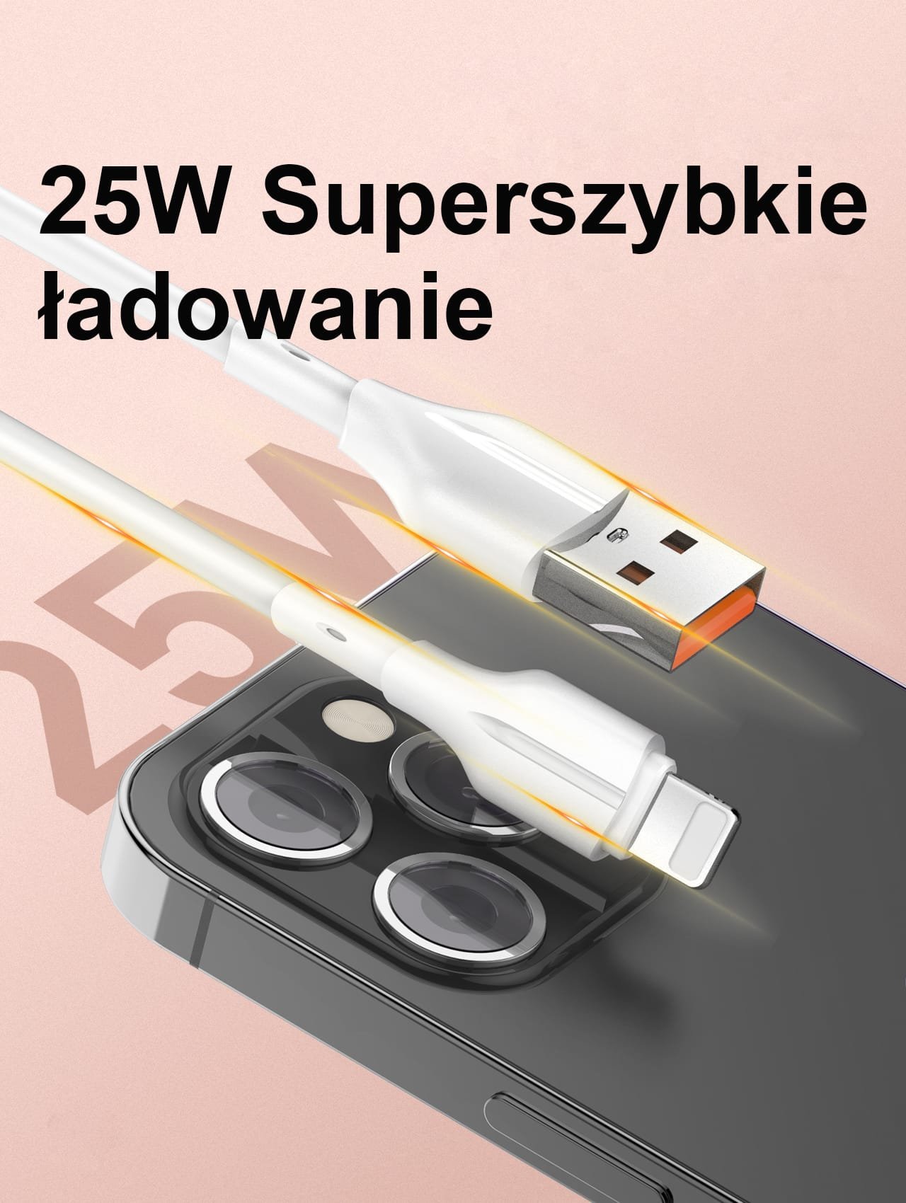 Kabllo karikimi Beline BLNCBL01, USB A në Lightning, 25W, 1m, e zezë