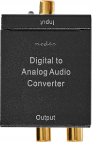 Konvertor audio Nedis ACON2510BK, 2x Cinch në Toslink, i zi