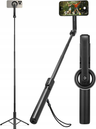 Shkop selfie me tripod Spigen MagSafe Tripod Selfie Stick Longer Version, version i zgjatur, për iPhone, i zi