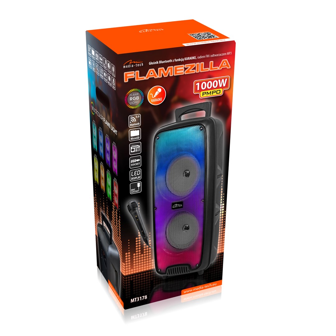Altoparlant Bluetooth KARAOKE FLAMEZILLA MT3178