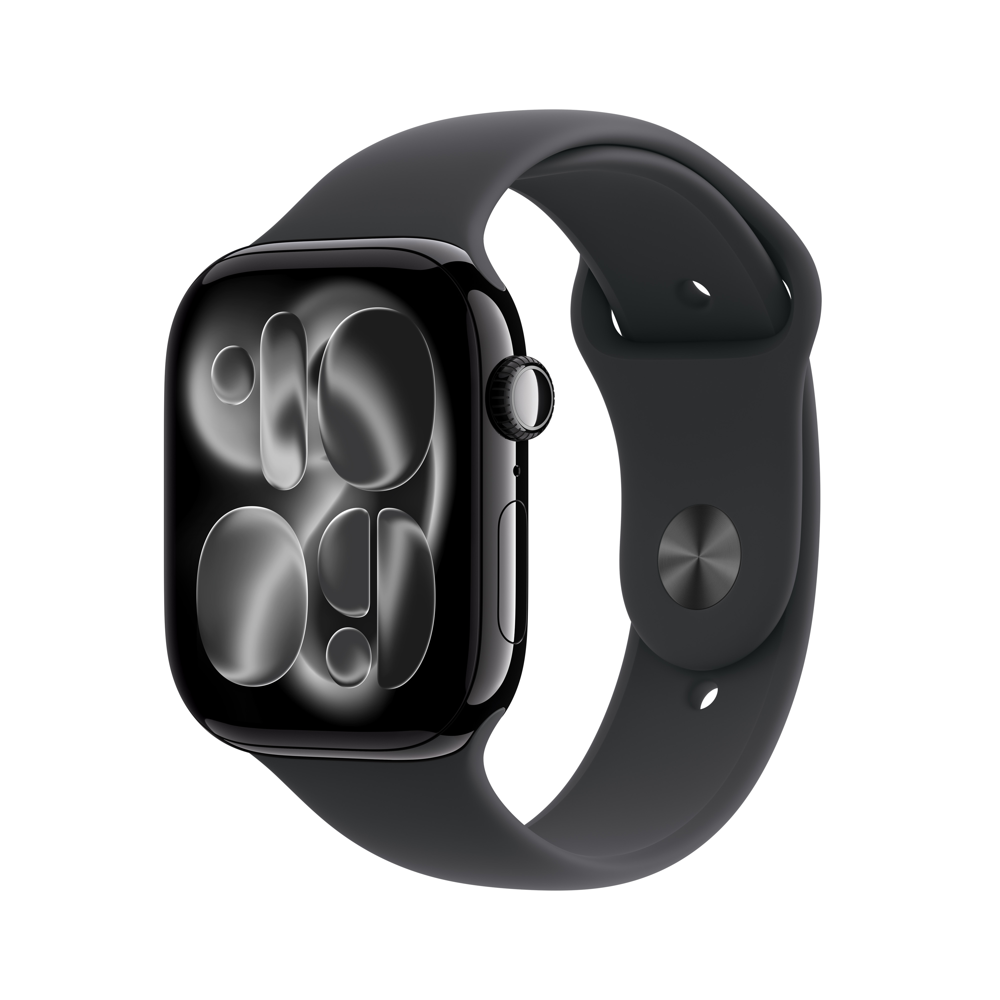 Apple Watch Series 11 GPS 46mm Jet Black Aluminium Case with Black Sport Band, S/M