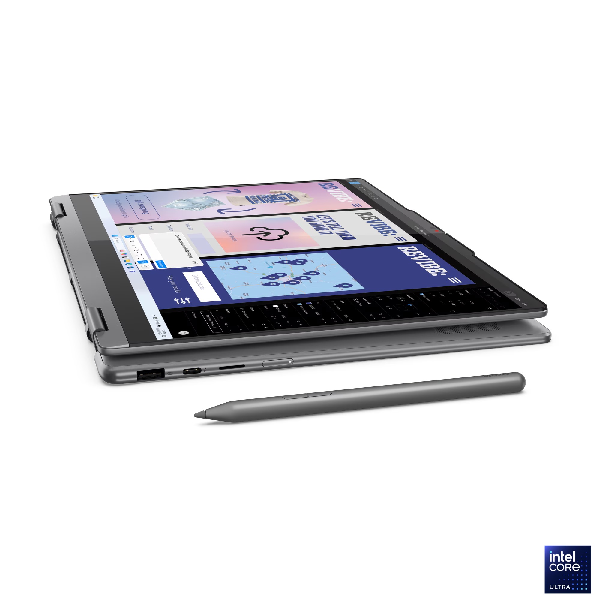 Laptop 2në1 Lenovo Yoga 7 14ILL10, Intel Core Ultra 7 256V, 14", 16GB RAM, 1TB SSD, Intel Arc 140V, i hirtë