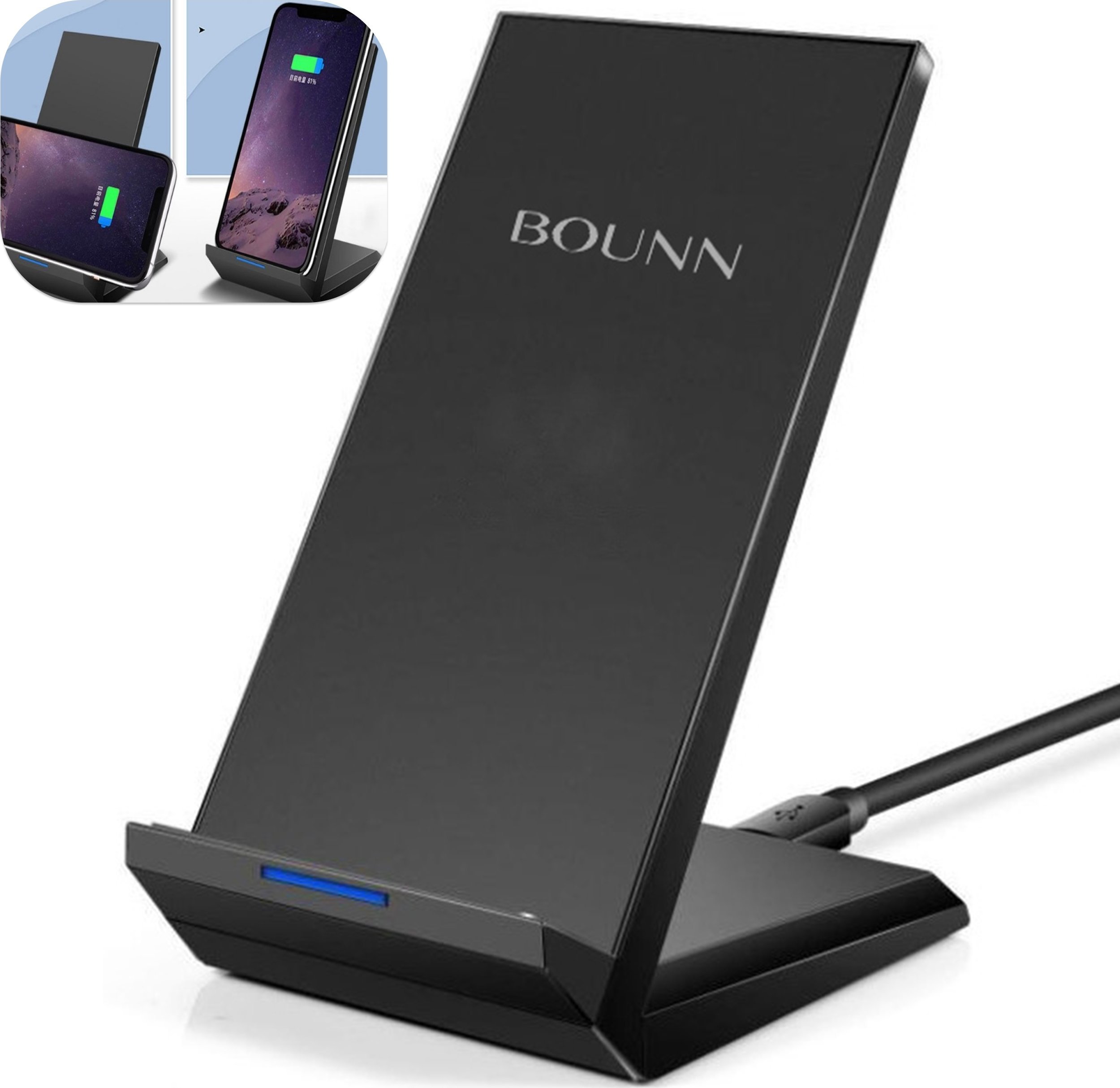 Karikues wireless Bounn Y18, 15W, USB Type C, i zi